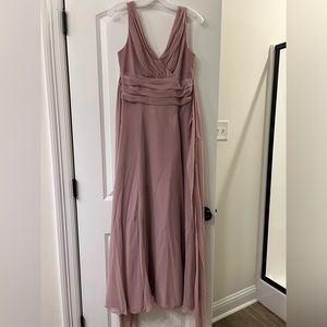 David’s Bridal dress. Worn once for a wedding. Color is mauve. Like new.